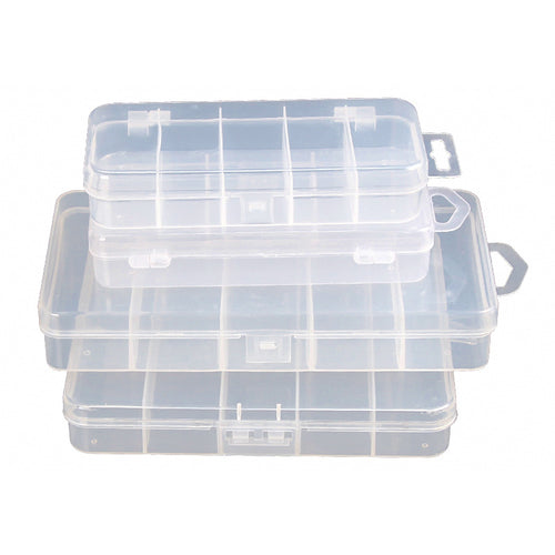 Clear Plastic Lure Box, Tackle Storage Case, Small to XL