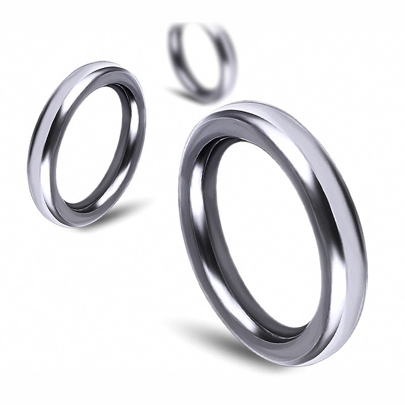Stainless Steel Solid Rings, 50 Pack, Sizes 1-5