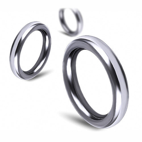 Stainless Steel Solid Rings, 50 Pack, Sizes 1-5