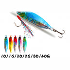 Casting Jig Lures, 10–40 g (0.35–1.4 oz), Bare or Double Hook
