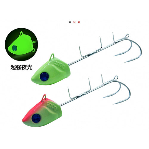 Glow Cutlassfish Jig with Double Hooks, 100–250 g (3.5–8.8 oz)