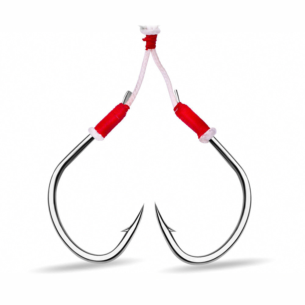 Double Assist Hooks for Slow Pitch & Jigging, 1/0–4/0