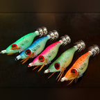 Glow Wood Shrimp Squid Jig, 9 cm / 8 g (3.5 in / 0.3 oz)