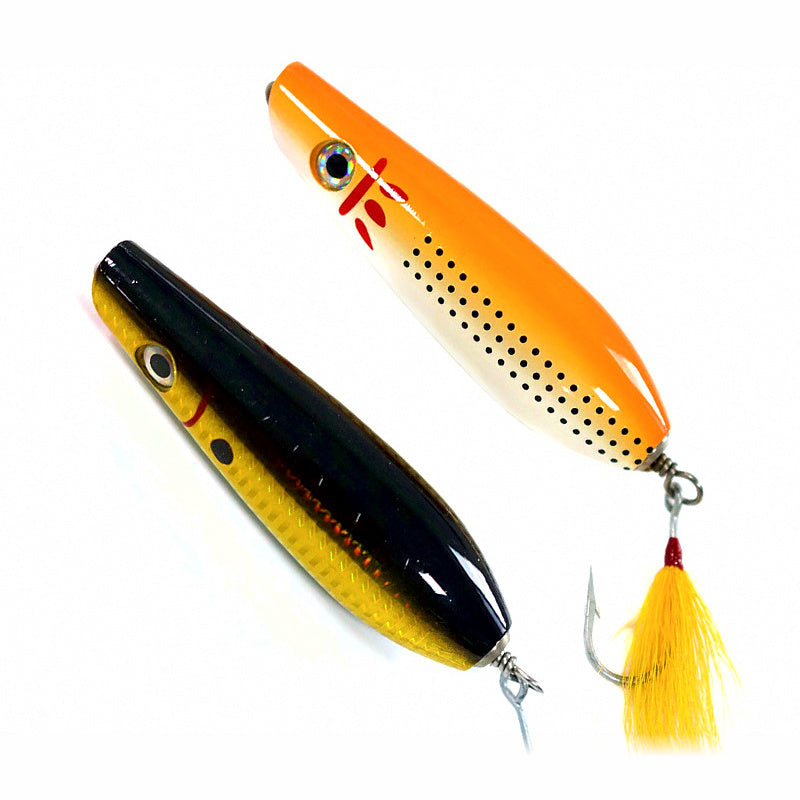 Wooden Pencil Popper Topwater Lure, Blue