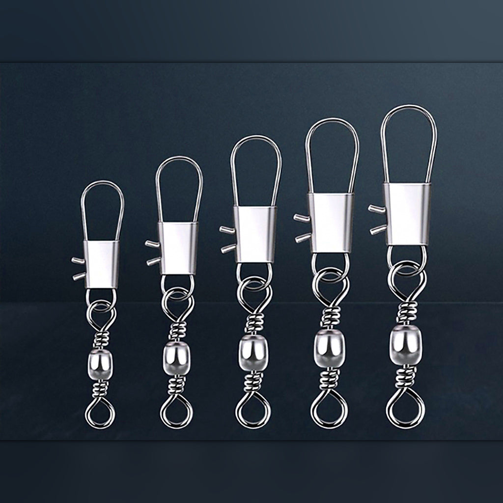 Lure Snap Connectors, Open Loop & Safety Pin Snaps, 20 Pack