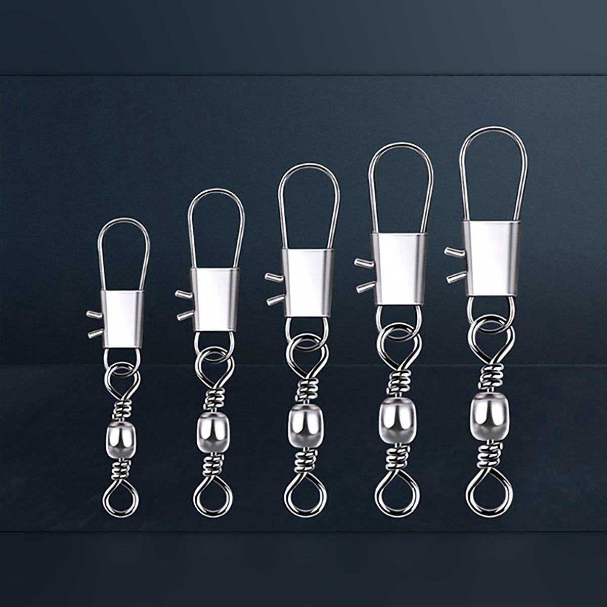 Lure Snap Connectors, Open Loop & Safety Pin Snaps, 20 Pack