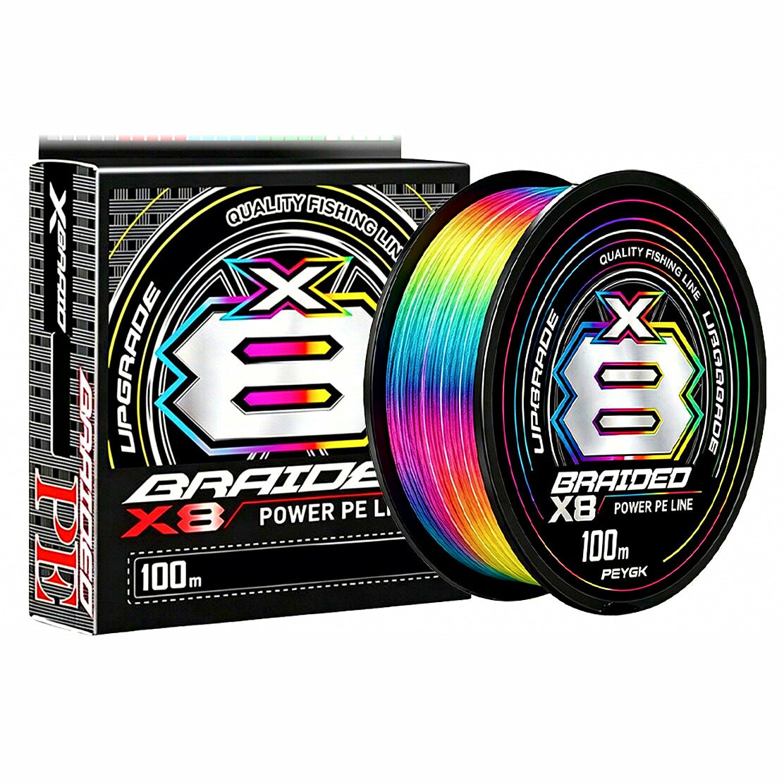 8-Strand Braided PE Fishing Line, 100 m (109 yd)
