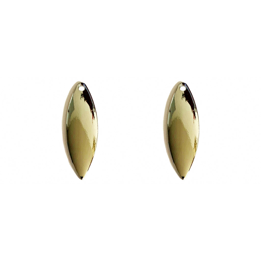 Willow Leaf Spinner Blades for DIY Lures, Gold/Silver/Copper