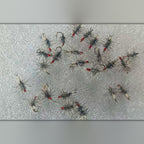 Black & White Hackle Fly, Sizes 8–18, 4 or 10 Pack