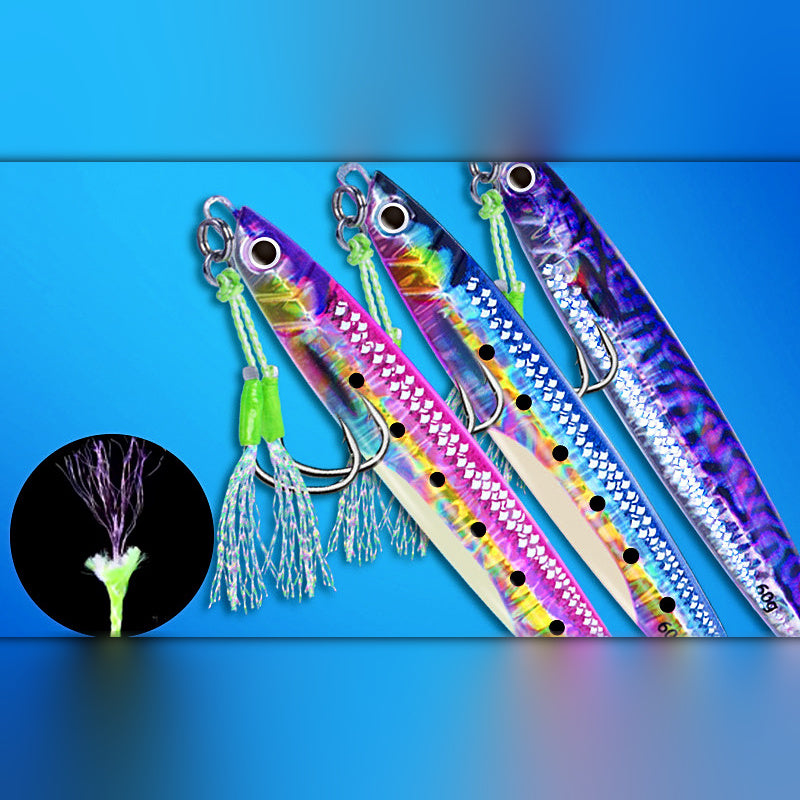 Slow Pitch Jig with Fish-Skin Hooks, 40–100 g (1.4–3.5 oz)