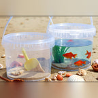 Clear Plastic Bait Bucket with Lid & Handle, 0.5–10 L