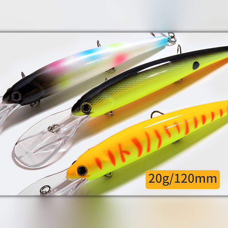 Floating Deep Diving Minnow Lipped Plug, 120 mm 20 g (0.7 oz)