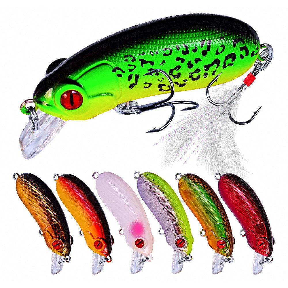 Minnow Lure with Feather Hook, 10 g (0.35 oz)