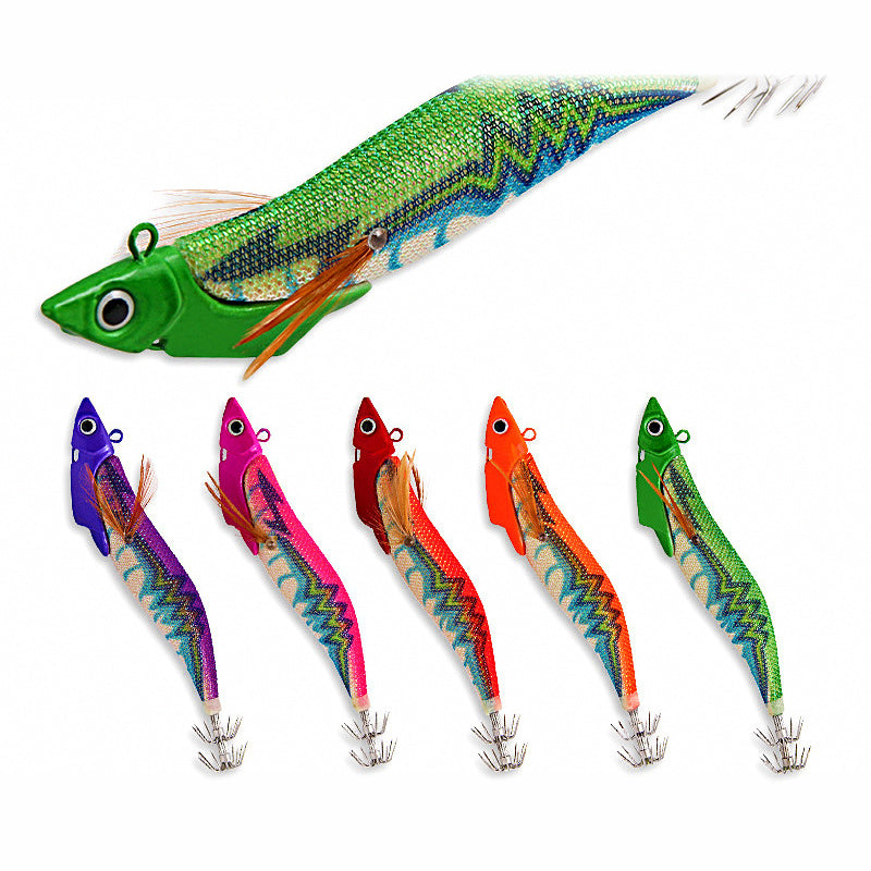 Glow Wood Shrimp Squid Jig, 13.4 cm (5.3 in), 38.5 g (1.4 oz)