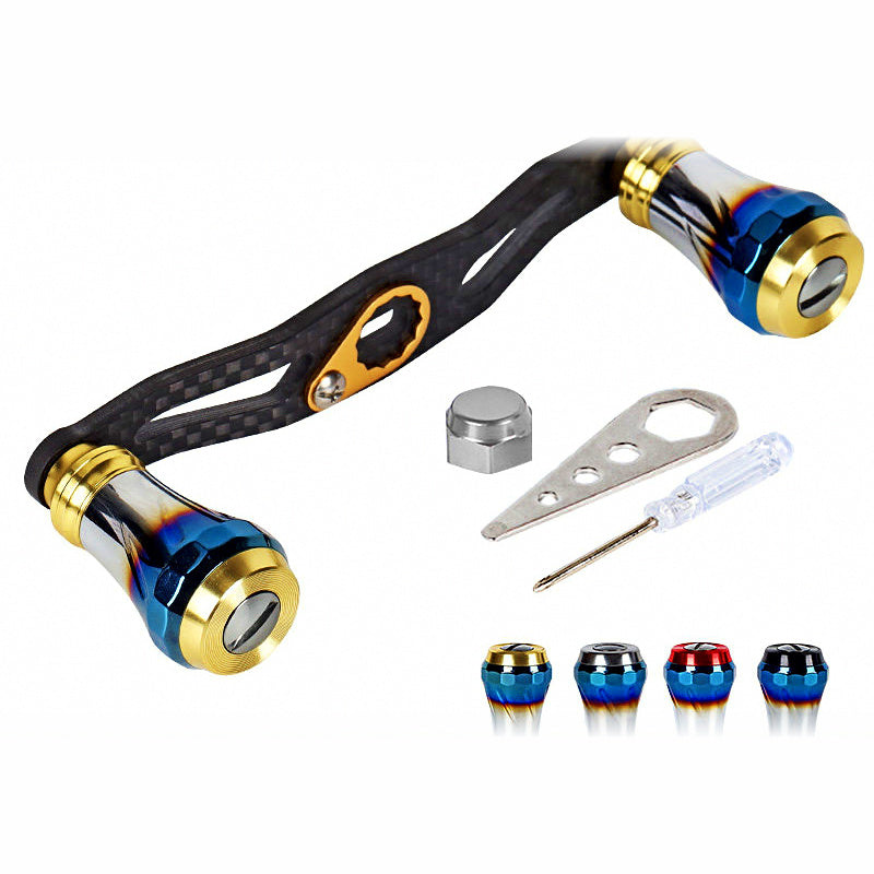 Baitcasting Reel Power Handle, Carbon Fiber Arm, Aluminum Knob