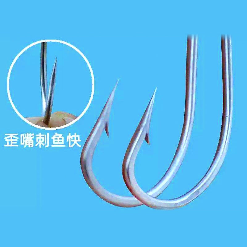 Stainless Steel Fishing Hooks, Eyed or Flat End, 50 or 500 Pack