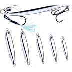 Silver Flat Metal Jig, 10–40 g (0.35–1.4 oz)