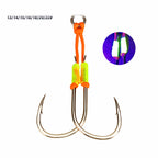 UV Glow Jig Hooks, Single or Double, 10-Pack, Sizes 13–22