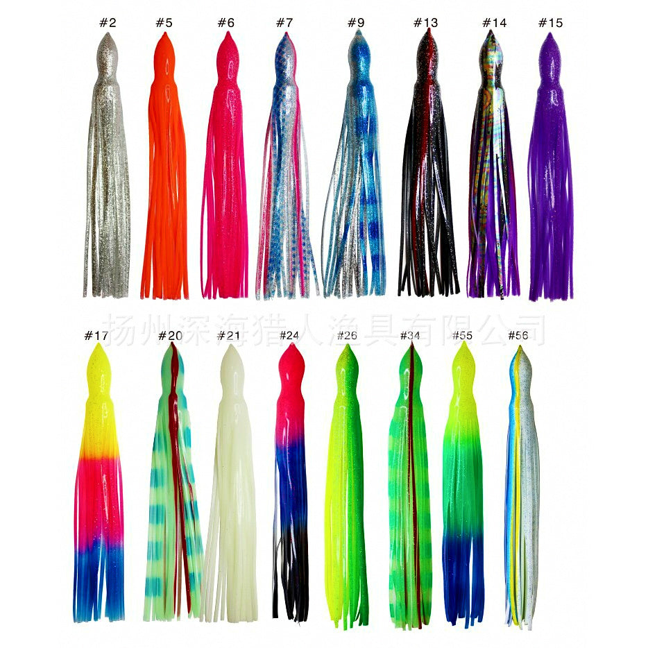 Trolling Squid Lure, Resin Head, 5.5–14 in (14–36 cm)