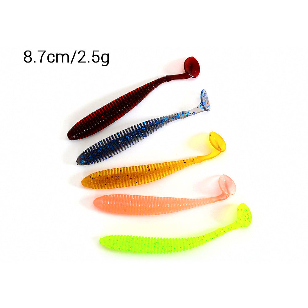 Paddle Tail Soft Swimbait, 87 mm (3.4 in), 8 Pack