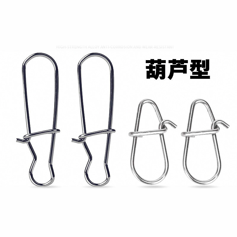 Stainless Steel Fishing Snaps, Reinforced & Gourd Style, #0–#5