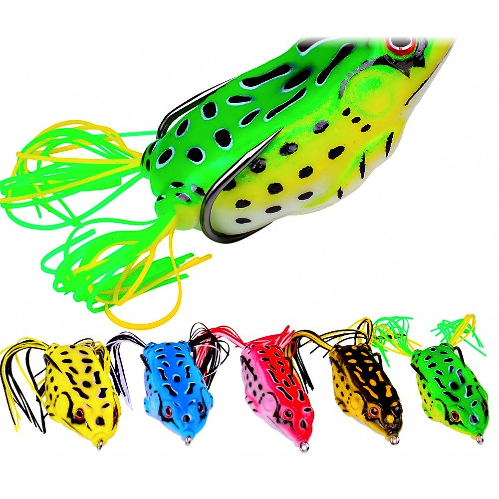 Frog Lure with Double Hooks, 5–17.5 g (0.2–0.6 oz)