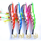 Shrimp Squid Jig, Silver Plated, 5-Prong, 19 g (0.7 oz)