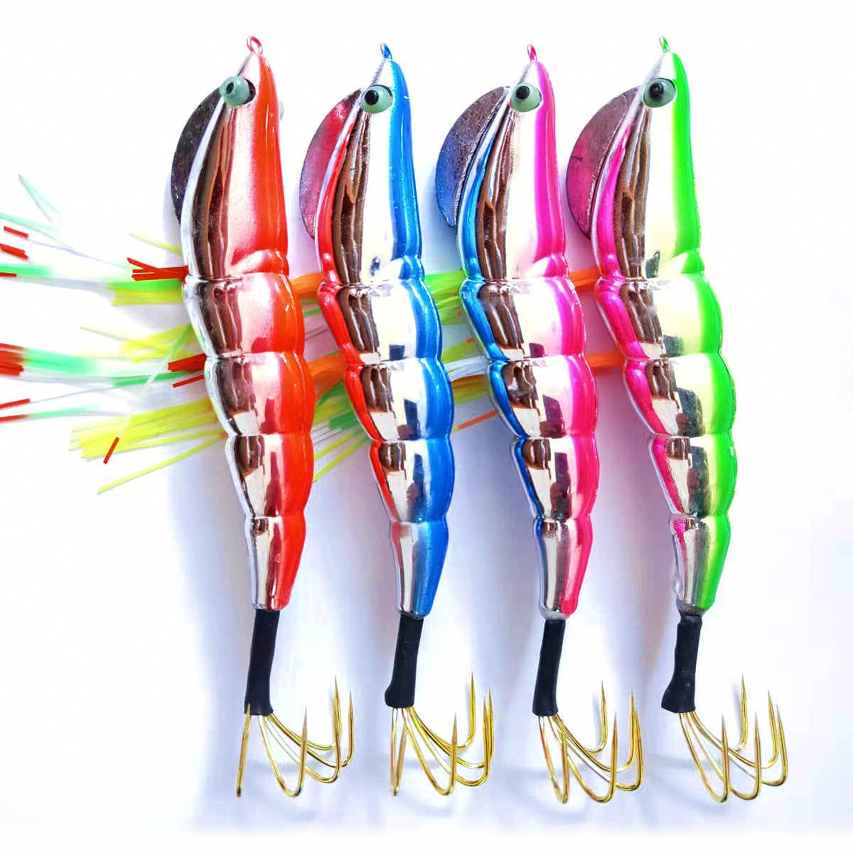 Shrimp Squid Jig, Silver Plated, 5-Prong, 19 g (0.7 oz)
