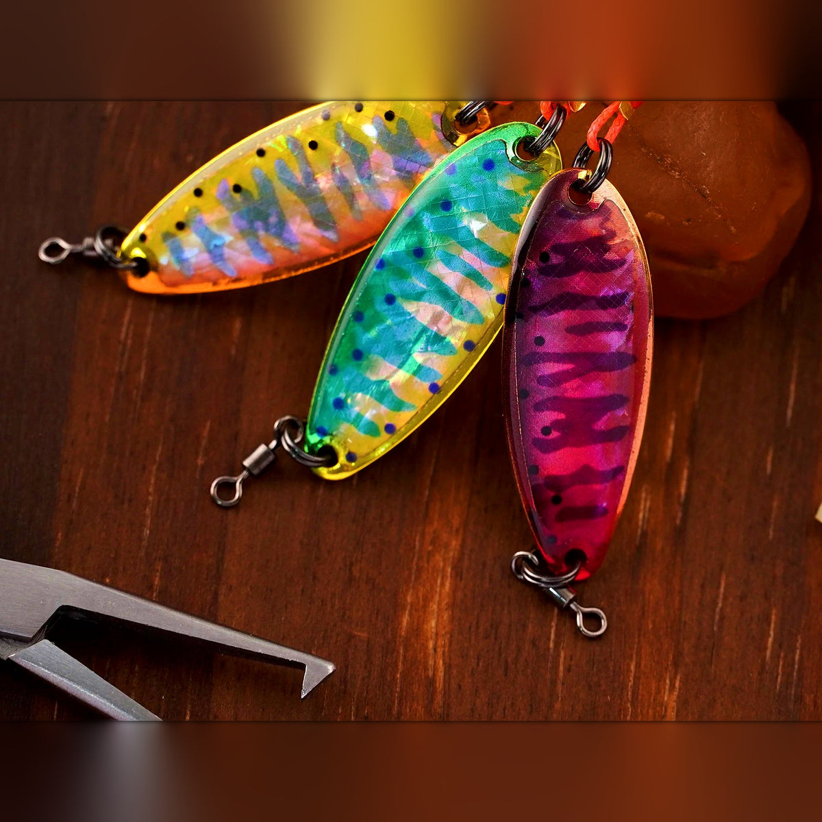 Copper Abalone Shell Spoon, Single Hook, 5 g (0.18 oz)