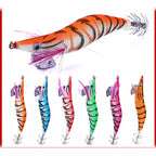 Glow Squid Jig, Wood Shrimp Size 3.0, Double Umbrella Hooks