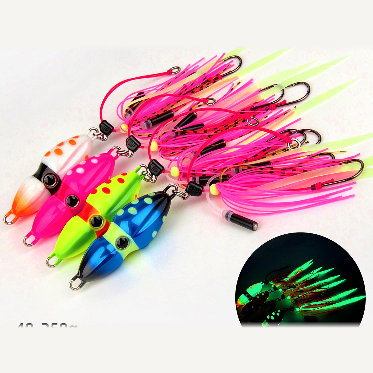 Slow Pitch Jig with Double Assist Hooks, 40–250 g (1.4–8.8 oz)