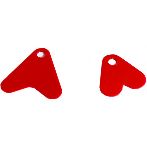 Red Heart Plastic Blade Lure Accessory, 16 mm or 21 mm
