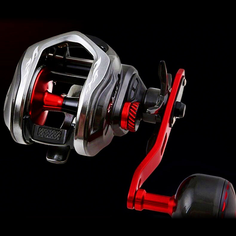 Slow Pitch Jigging Reel, 7.2:1 Round Baitcaster, Aluminum