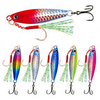 Casting Metal Jig, 7–30 g (0.25–1.06 oz), Bare or Rigged