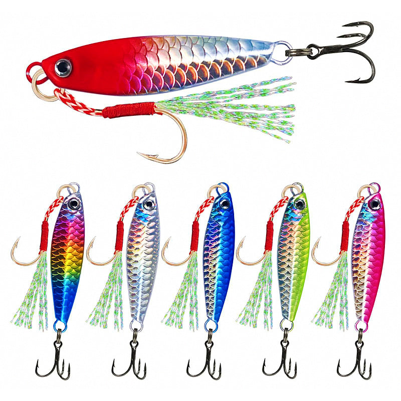 Casting Metal Jig, 7–30 g (0.25–1.06 oz), Bare or Rigged