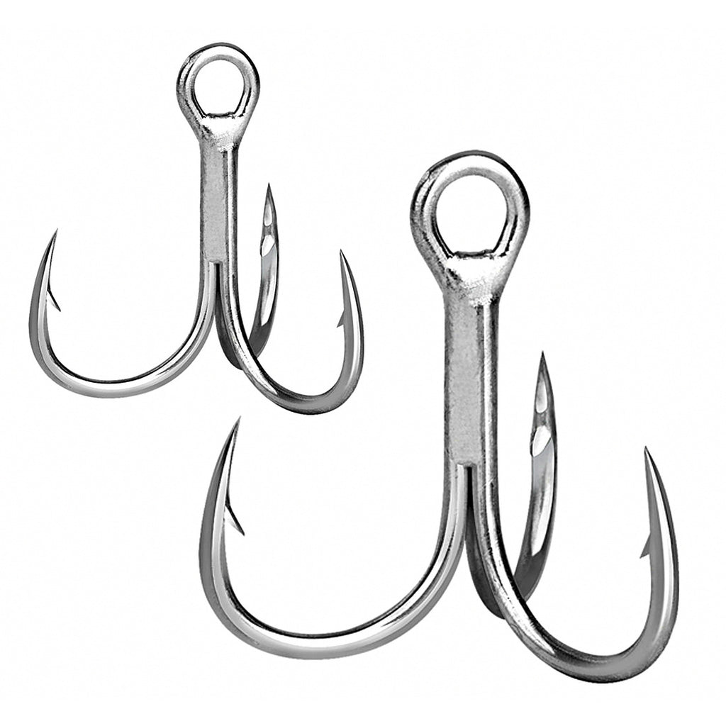 3X Strong Treble Hooks, Barbed, High Carbon Steel, 25 Pack