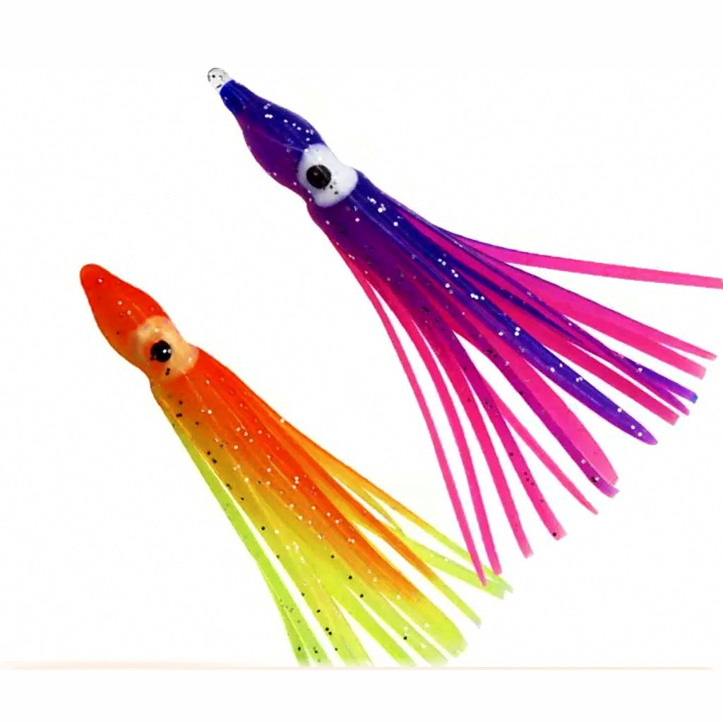 Glow Octopus Skirt Squid Lures, 5-Pack Soft Baits