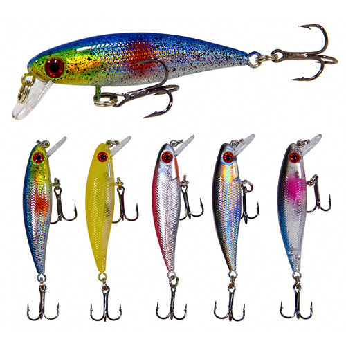 Slow Sinking Minnow Lure, 6.5 cm (2.6 in), 4.3 g (0.15 oz)