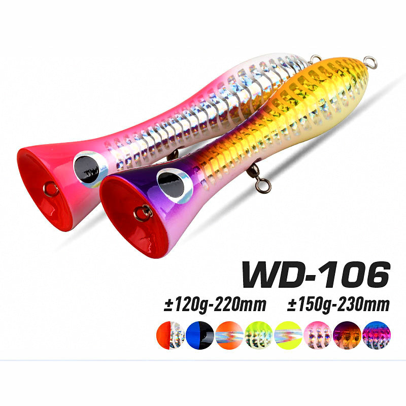 Floating Wood Popper Lure, 220 mm (8.7 in), 120 g (4.2 oz)