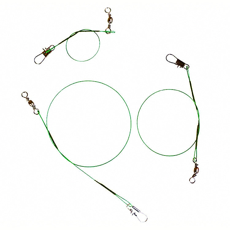 Wire Leader with Swivel and Snap, 10–25 cm (4–10 in)