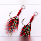 Red Feather Single Hooks for Jigs, Size 10/12/14