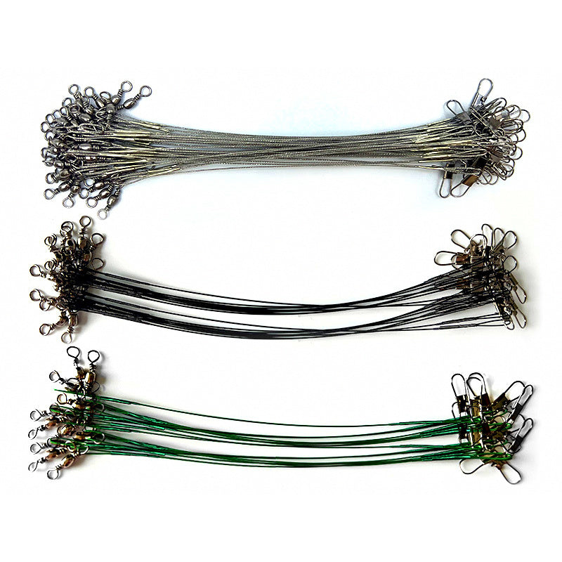 Wire Bite Leader with Swivel & Snap, 10–30 cm (4–12 in)