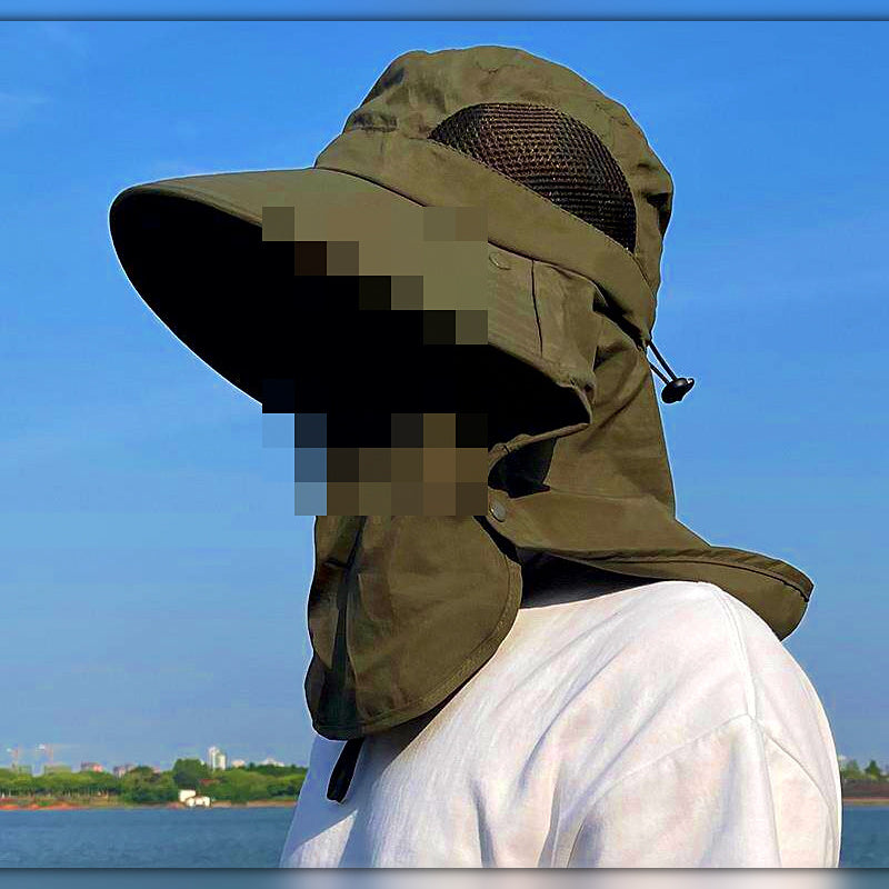 Fishing Sun Hat with Detachable Face Mask, Unisex