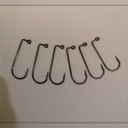 90° Jig Hooks, Long Straight Angle, Barbed, Sizes 8–8/0