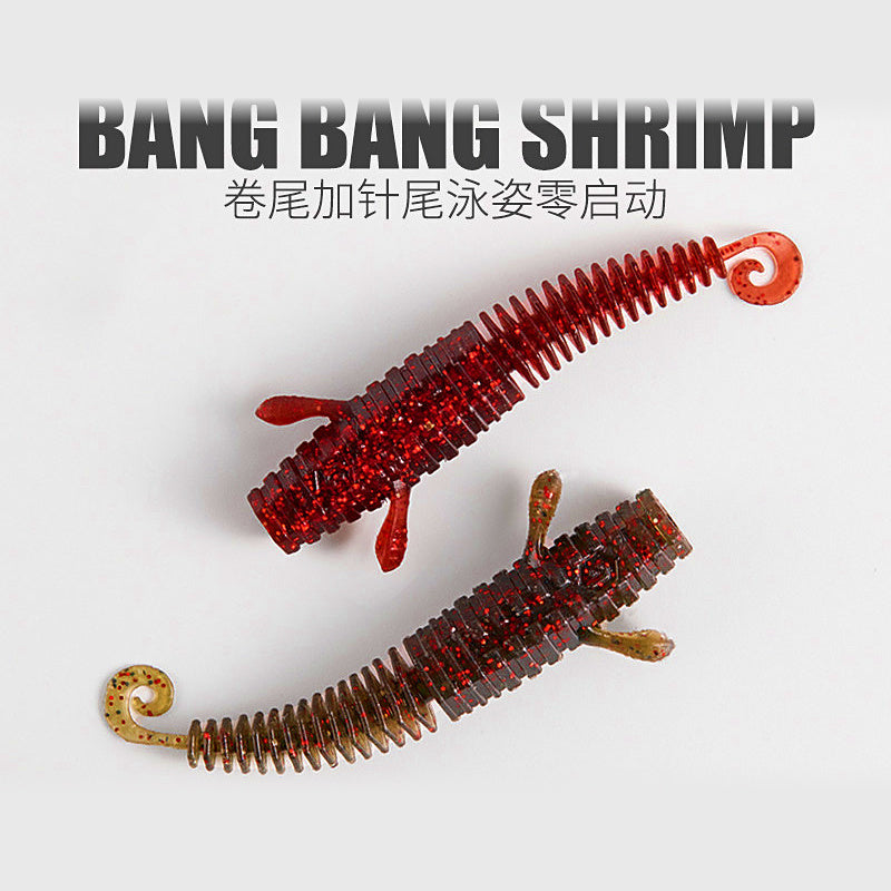 Floating Shrimp Soft Plastic Lure, 55-75 mm (2.2-3 in)
