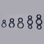 Stainless Steel Figure-8 Connector Ring, 2-Hole & 3-Hole