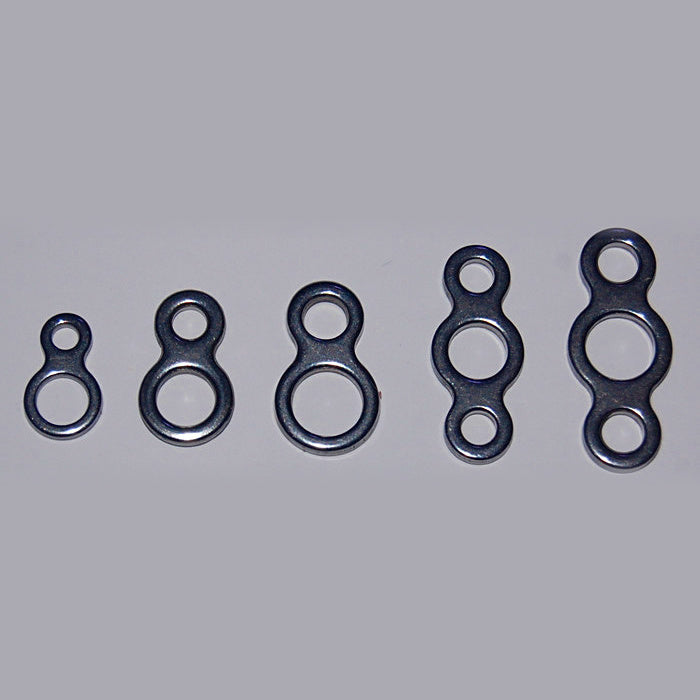 Stainless Steel Figure-8 Connector Ring, 2-Hole & 3-Hole