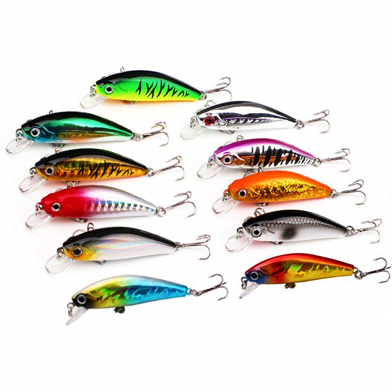 Sinking Minnow Hard Bait Lure, 12 Color Options