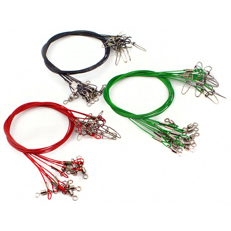 Thick Steel Wire Leader, 50 cm (19.7 in), 3 Colors