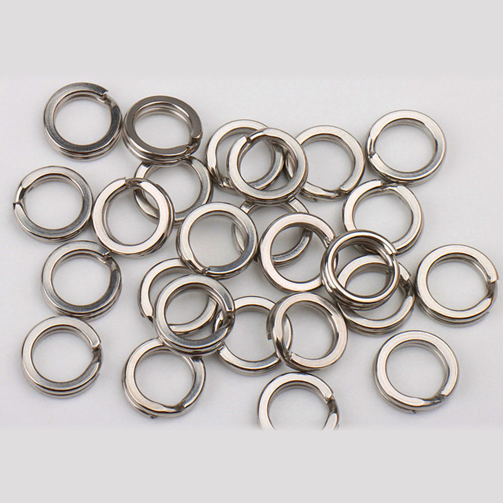 Stainless Steel Flat Split Rings, Sizes #5–#12